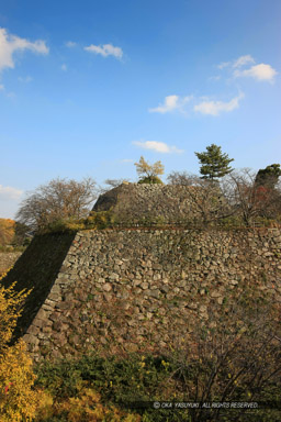 大和郡山城本丸石垣・天守台｜高解像度画像サイズ：3744 x 5616 pixels｜写真番号：1P3J0272｜撮影：Canon EOS-1Ds Mark III