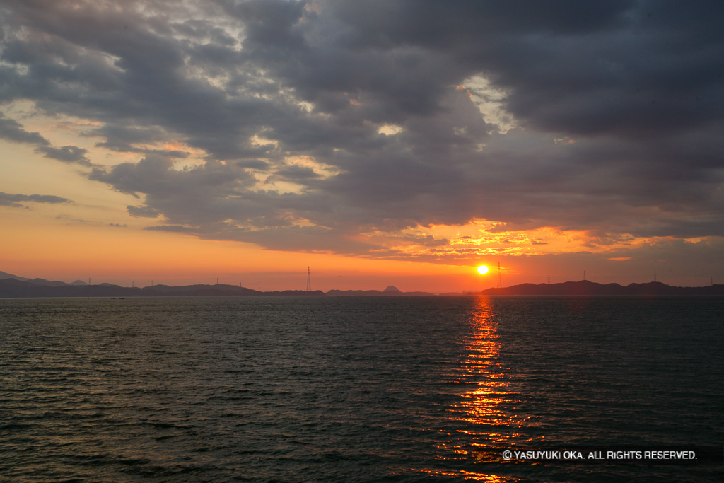 不知火海の夕日