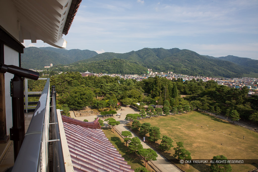 西軍砲台のあった小田山を望む