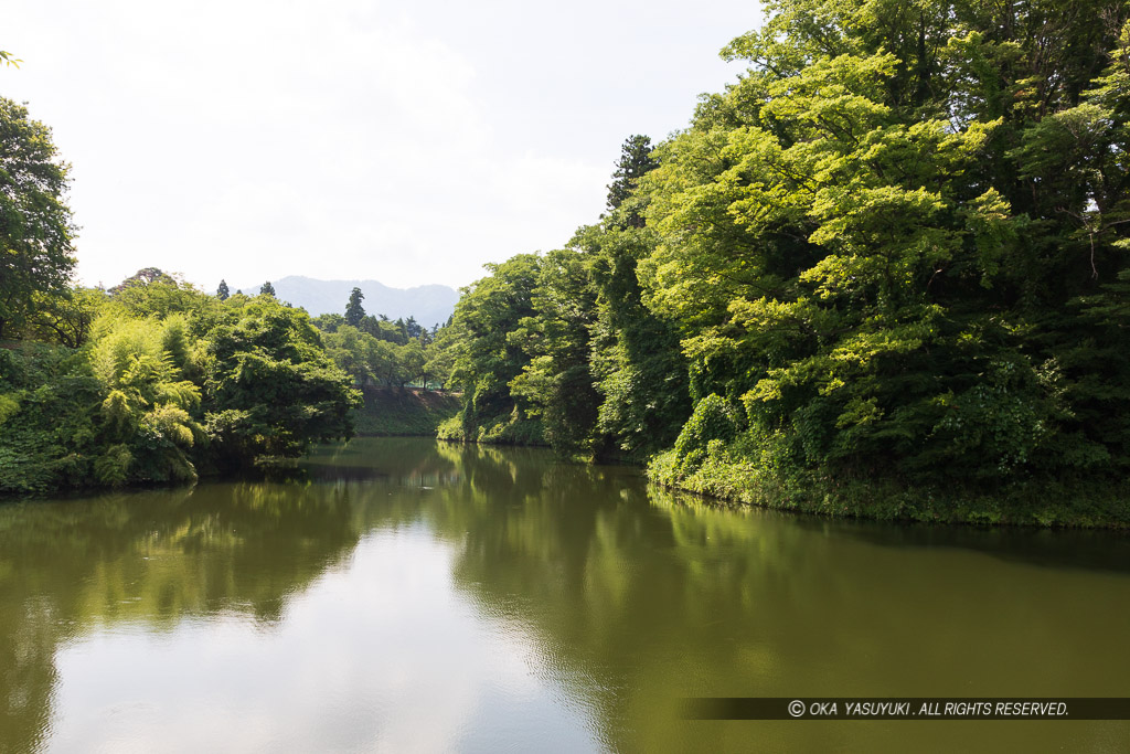 北出丸から見る本丸水堀