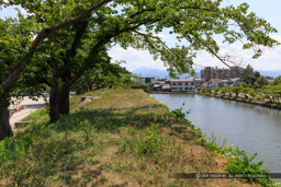 西出丸芝土居と水堀｜高解像度画像サイズ：6720 x 4480 pixels｜写真番号：5D4A9807｜撮影：Canon EOS 5D Mark IV