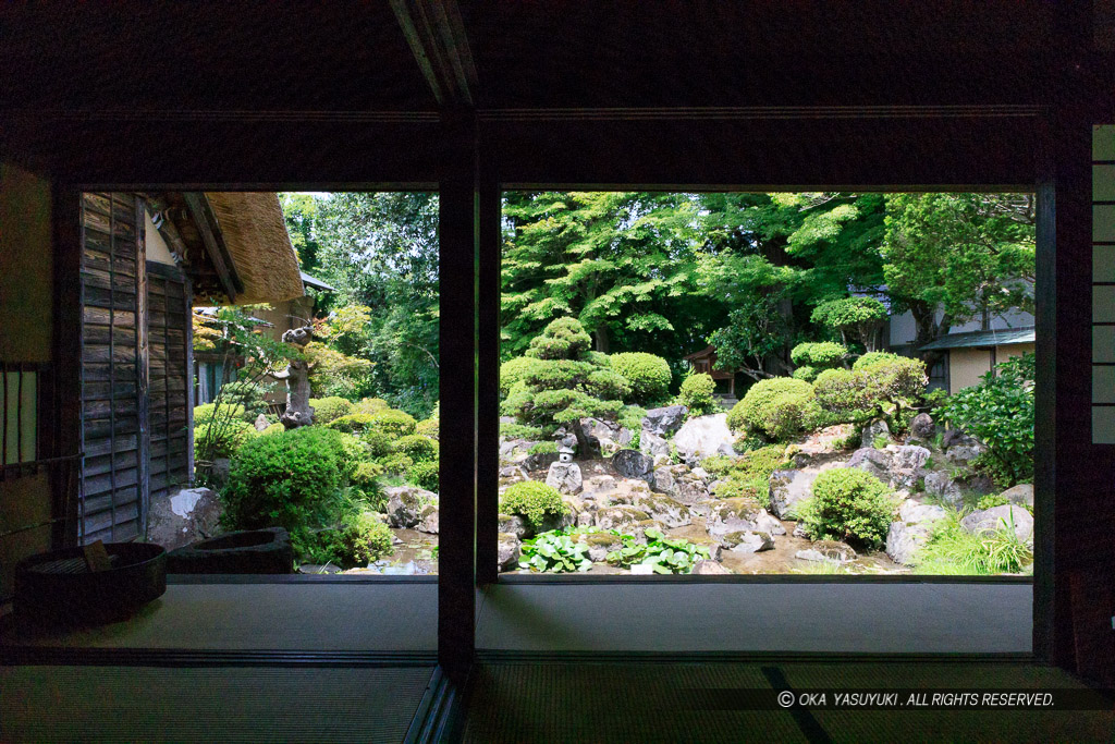 旧滝沢本陣の遠州流庭園