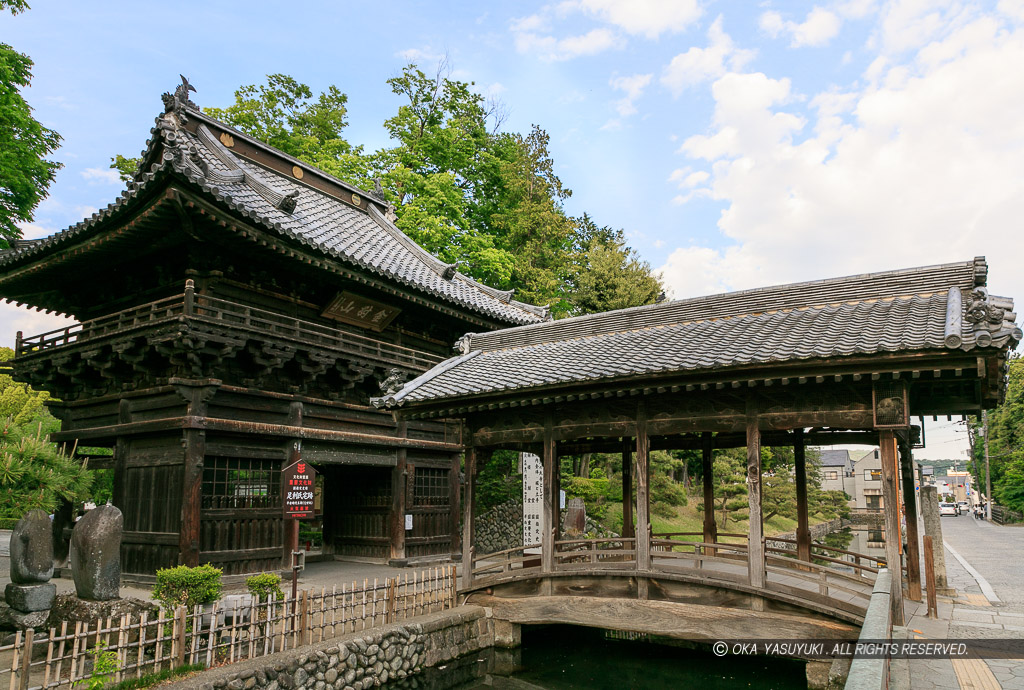 足利氏館（鑁阿寺山門と太鼓橋）