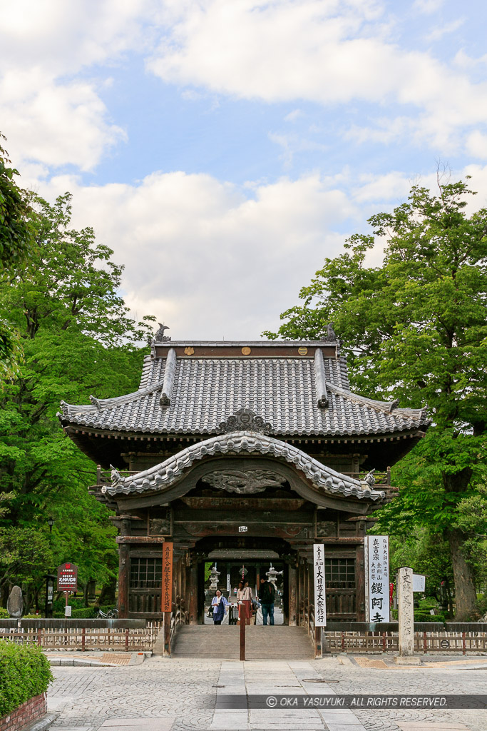 鑁阿寺山門と太鼓橋