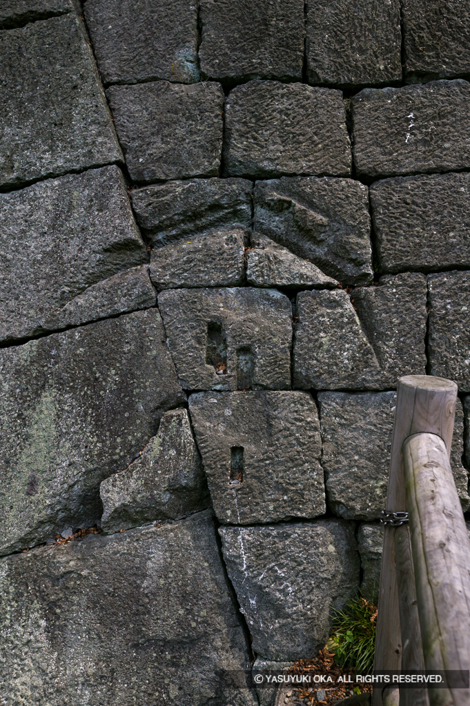山里口御門の石垣（再建前）