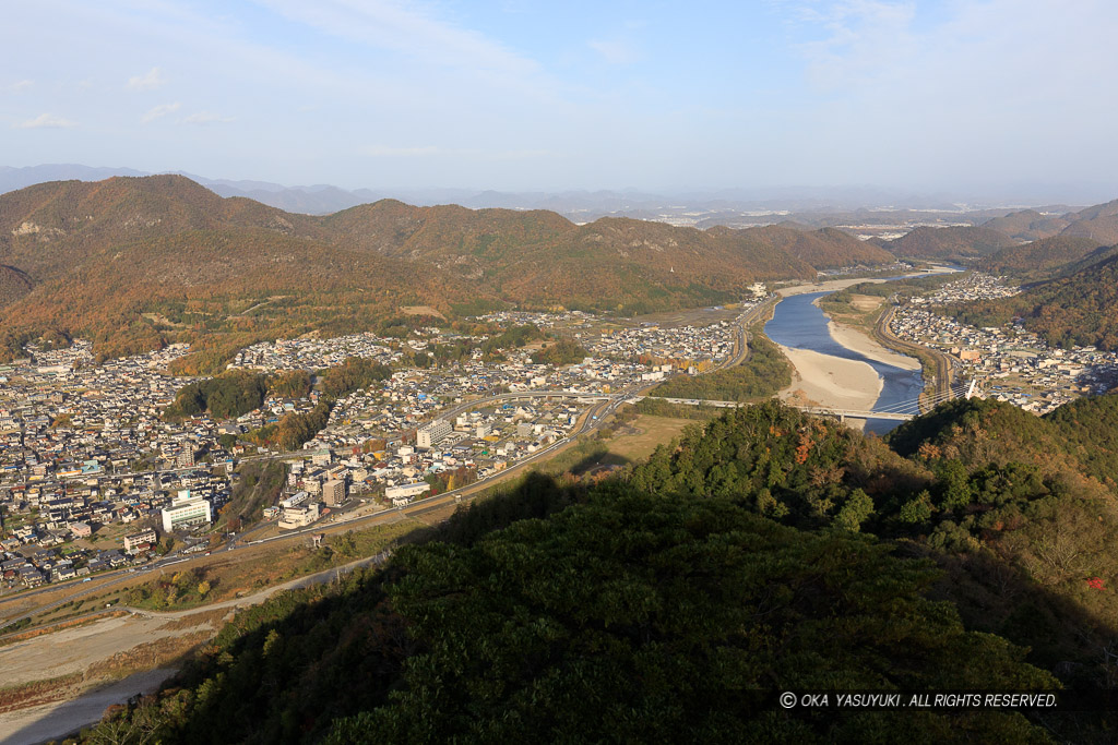 岐阜城より北を望む