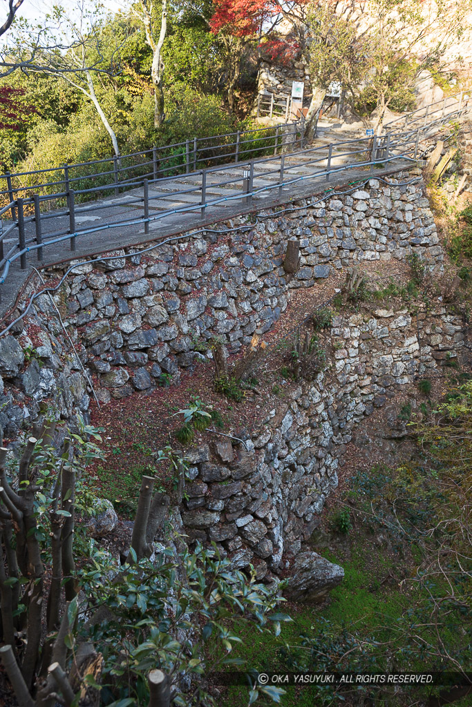 岐阜城の戦国時代の石垣