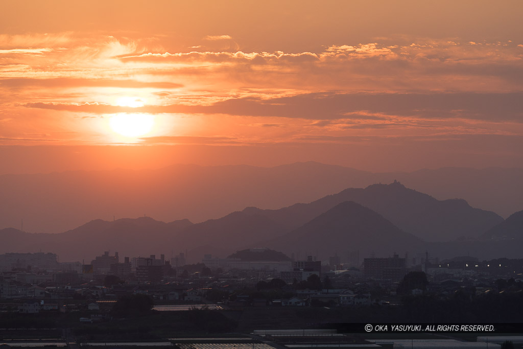 岐阜城の夕景