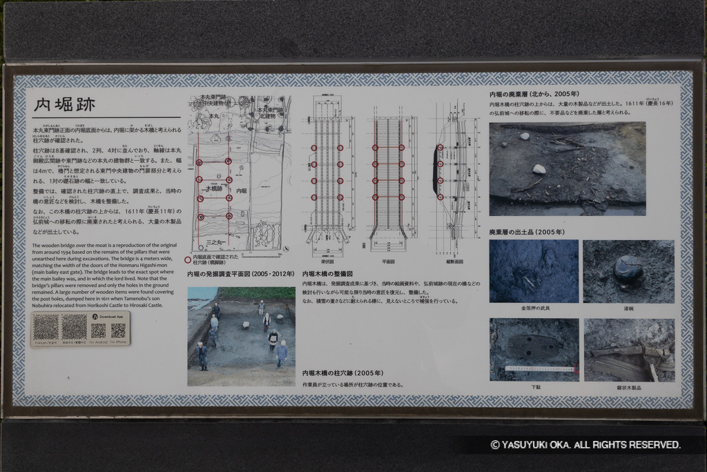 内堀跡解説板