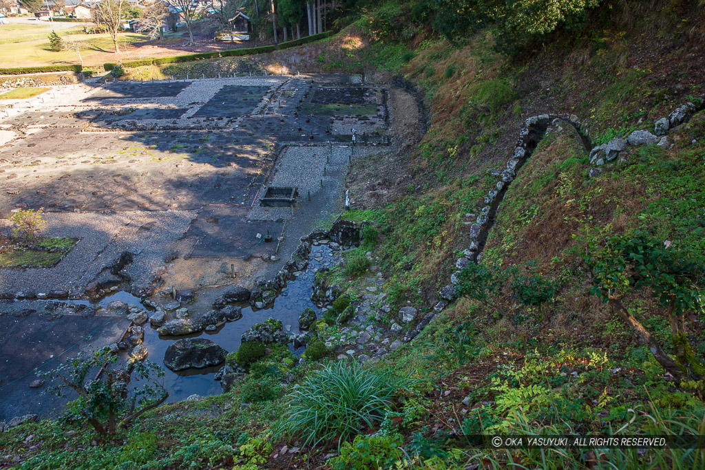 義景館庭園の導水路