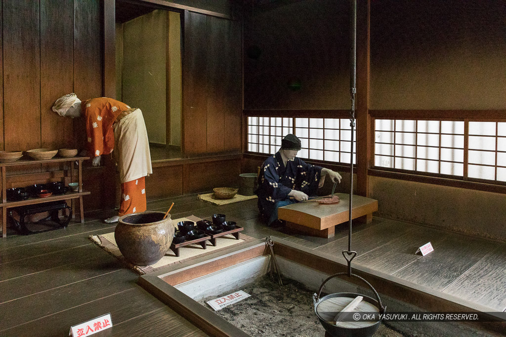 武家屋敷の台所・立体復元地区