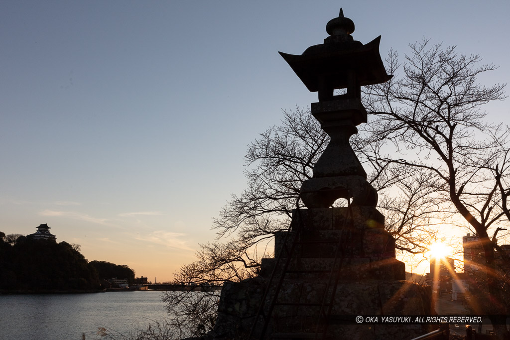 木曽川の夕景