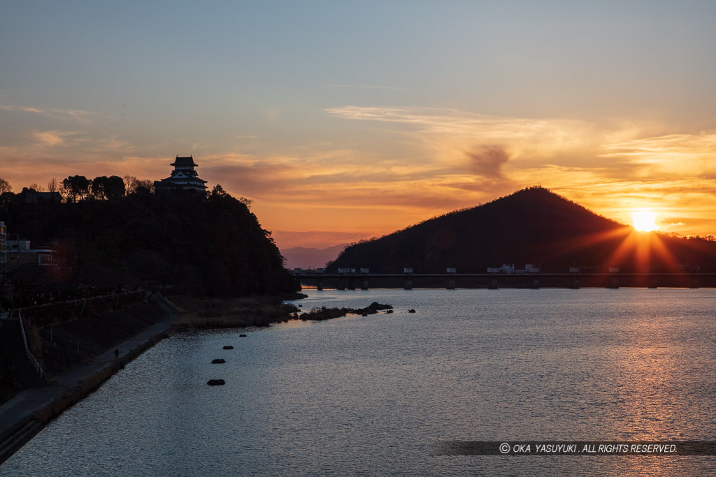 木曽川の夕景