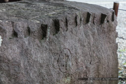 移設された石垣用石材・刻印|高解像度画像サイズ:8688 x 5792 pixels|写真番号:5DSA2367|撮影:Canon EOS 5DS