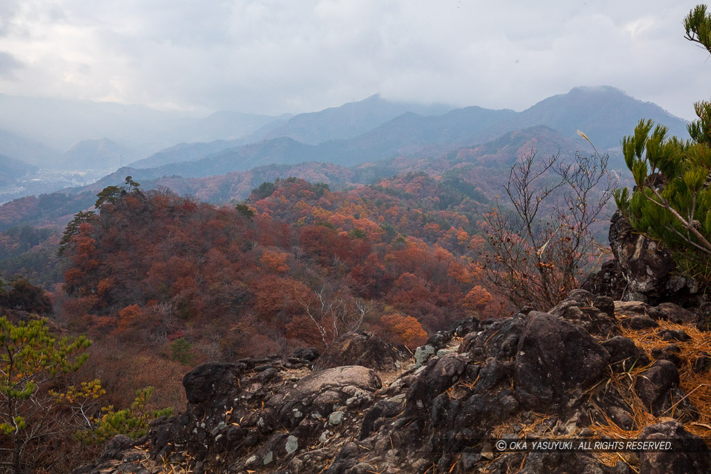 岩櫃山から南西を望む