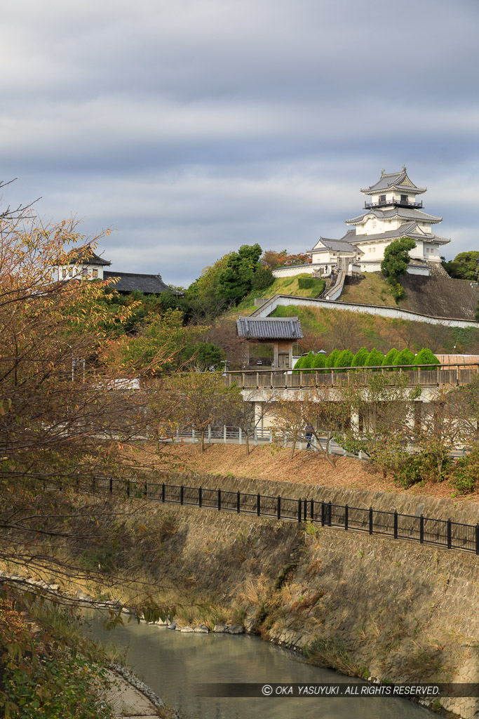 逆川から望む天守