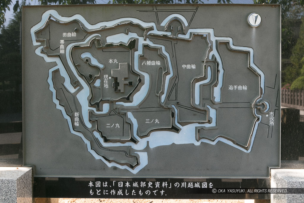 川越城図