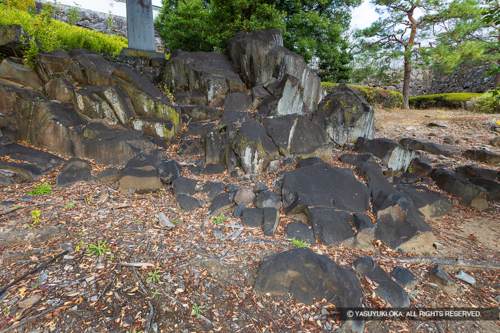 甲府城の石切場跡