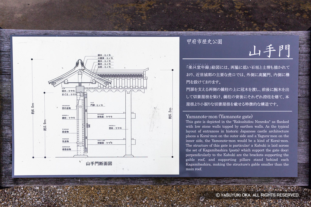 山手門の歴史解説板