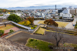 天守台から本丸帯曲輪と鍛冶曲輪 | 高解像度画像サイズ：7585 x 5059 pixels | 写真番号：6F1A4237 | 撮影：Canon EOS R5m2