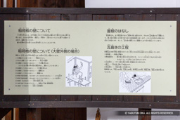 稲荷櫓の壁について解説板 | 高解像度画像サイズ：6934 x 4625 pixels | 写真番号：6F1A4399 | 撮影：Canon EOS R5m2