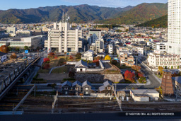 城のホテル甲府ヒストリアラウンジから見た山手御門 | 高解像度画像サイズ：7519 x 5015 pixels | 写真番号：6F1A4576 | 撮影：Canon EOS R5m2