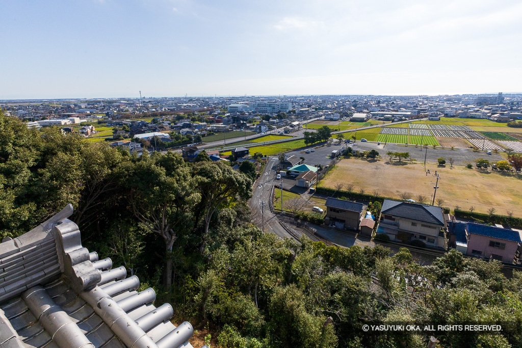 模擬天守から南