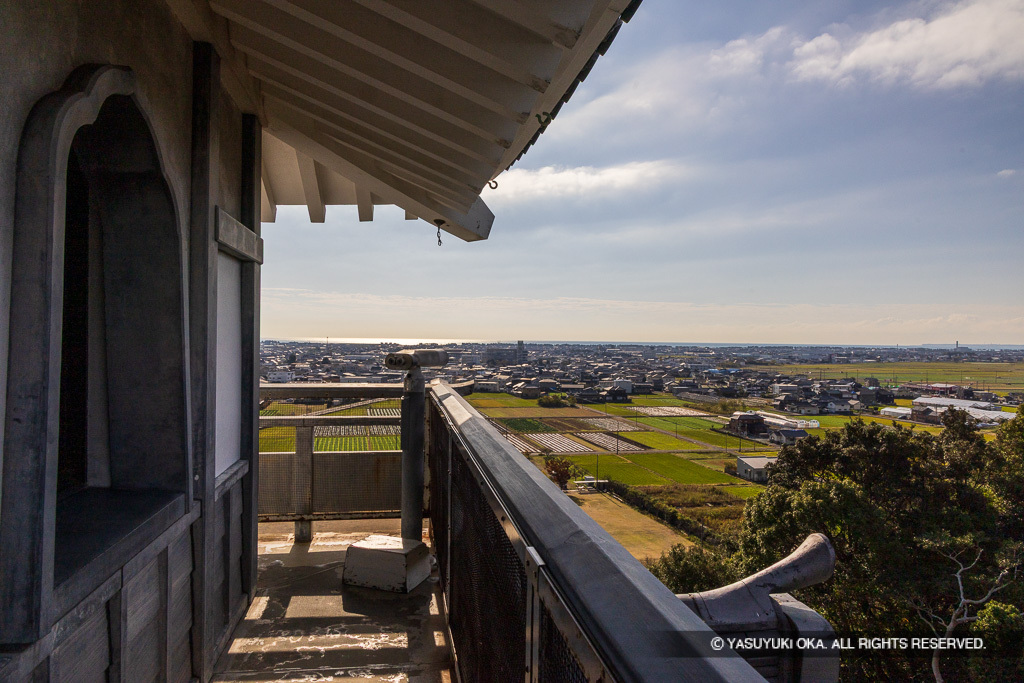模擬天守から南