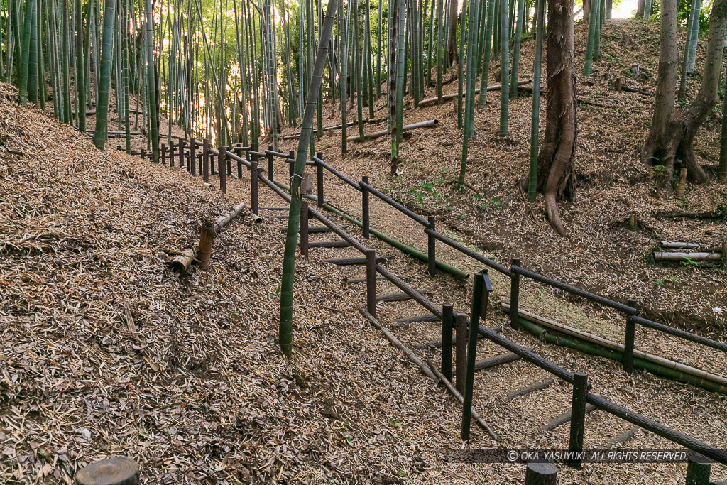 小机城の堀と土塁