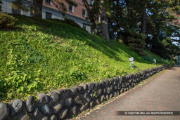 本丸東側・再築された土塁 | 高解像度画像サイズ：6720 x 4480 pixels | 写真番号：5D4A0244 | 撮影：Canon EOS 5D Mark IV