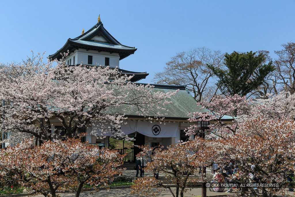 松前城の天守風景