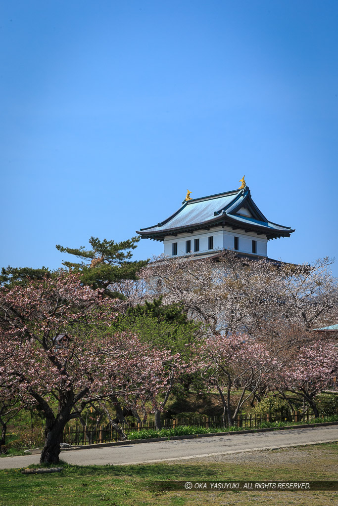 松前城の天守風景