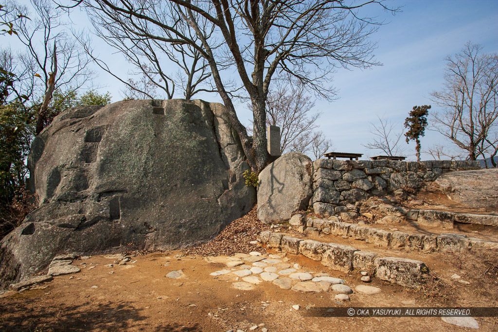 苗木城天守台・展望台建設前