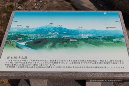 苗木城本丸跡の解説板|高解像度画像サイズ:6033 x 4022 pixels|写真番号:5D4A7105|撮影:Canon EOS 5D Mark IV