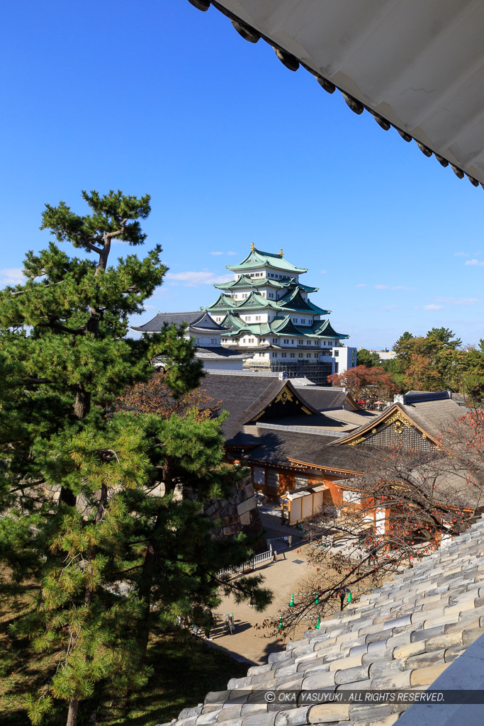 3階から天守を望む