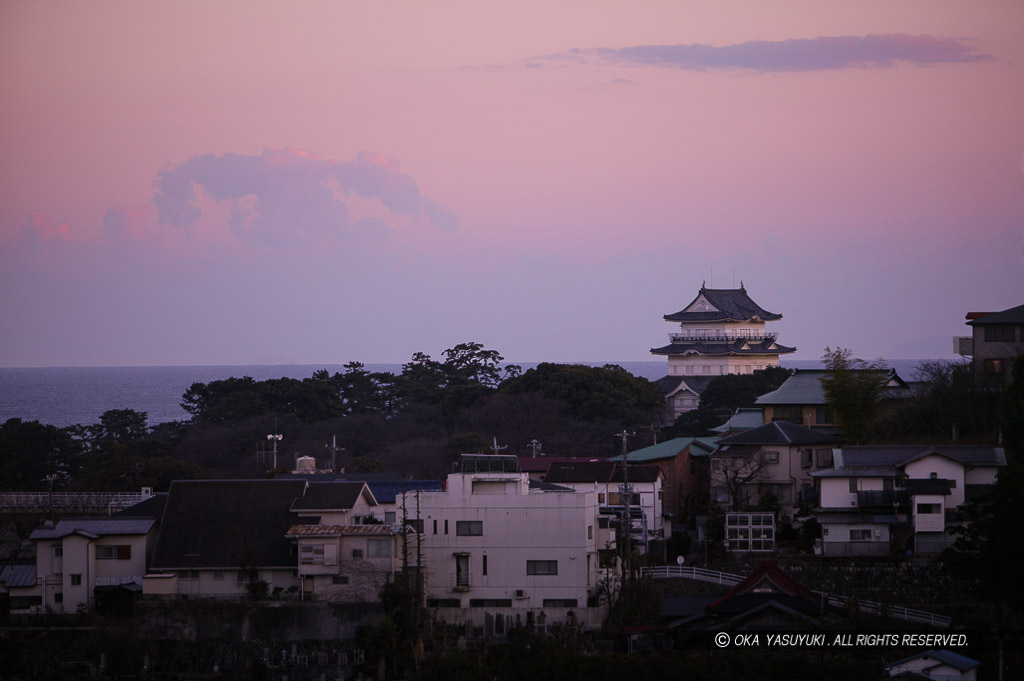 小田原城と相模湾