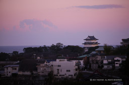小田原城と相模湾|高解像度画像サイズ:4064 x 2704 pixels|写真番号:100-0141S53B-Edit|撮影:Canon EOS-1DS