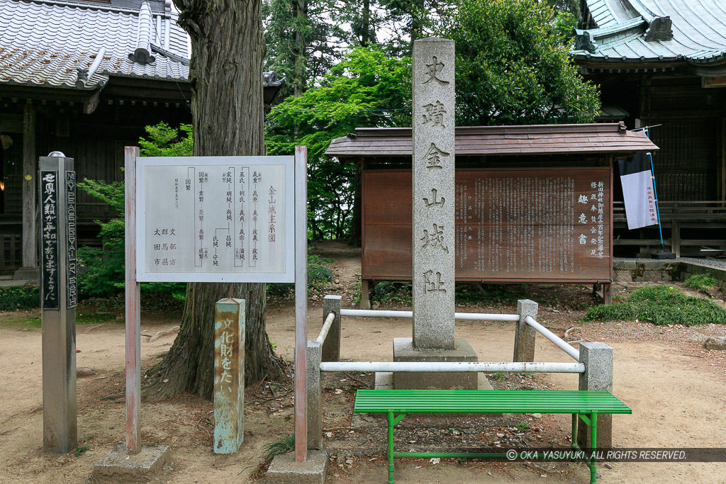 史跡金山城址・石碑