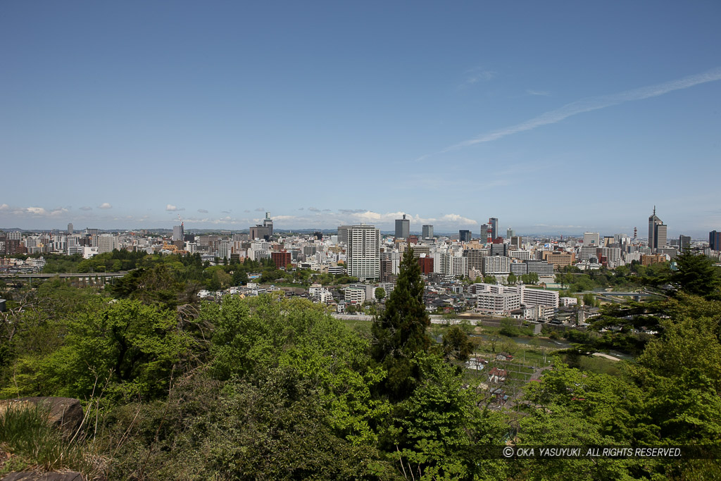 仙台市街地を望む