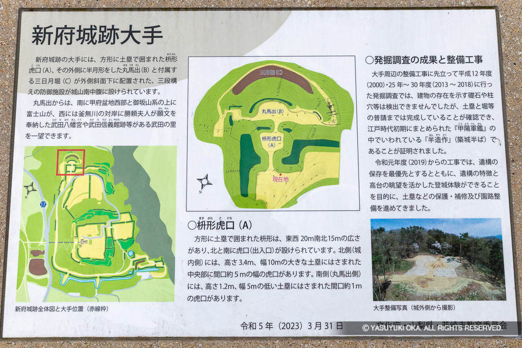 新府城大手・歴史解説板