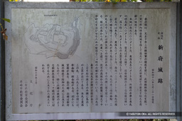 新府城跡・縄張図（歴史解説板） | 高解像度画像サイズ：6145 x 4099 pixels | 写真番号：6F1A5134 | 撮影：Canon EOS R5m2