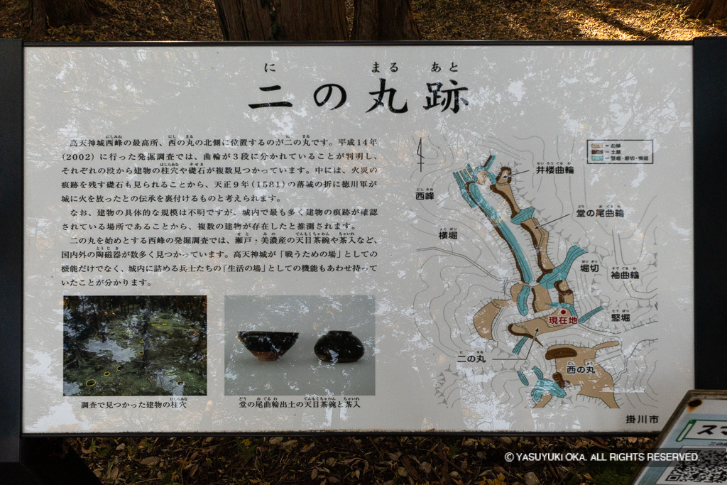 二の丸跡・歴史解説板