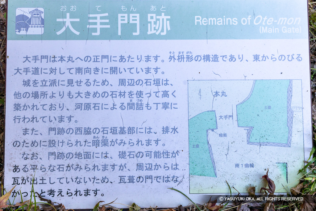 大手門跡・歴史解説板