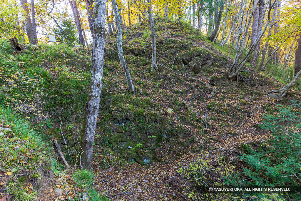 要害山城・主郭土橋石積